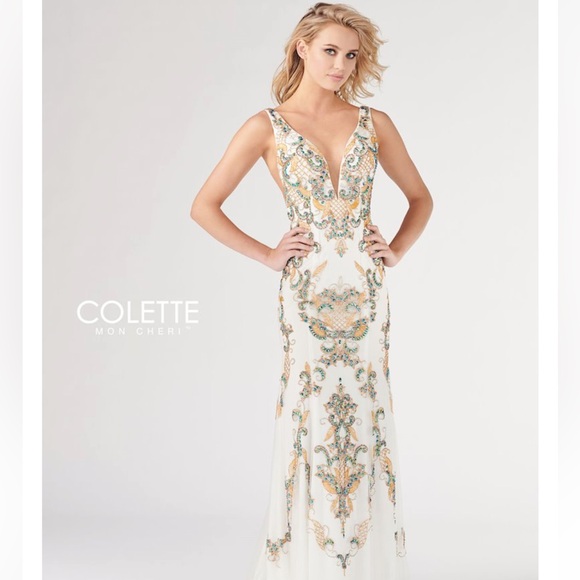 White prom dress - Picture 3 of 4